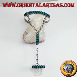 Armband Kuss aus Sterlingsilber mit türkisfarbenem Shuttle