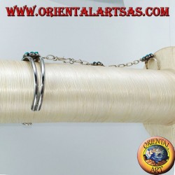 Armband Kuss aus Sterlingsilber mit türkisfarbenem Shuttle