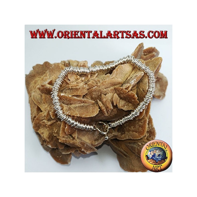 Bracelet en argent avec rondelles annulaires, modèle dodo