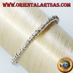 Silver bracelet with ring washers, dodo model