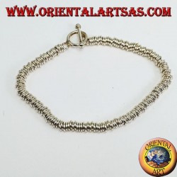 Silver bracelet with ring washers, dodo model