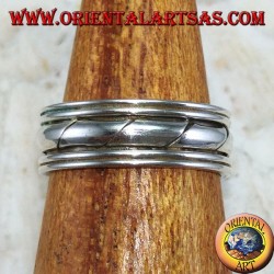 Bague en argent pour les pieds ou pour les phalanges, avec des gravures faites à la main