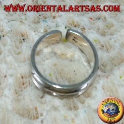 Anillo de plata para pies o para falanges, con grabados hechos a mano