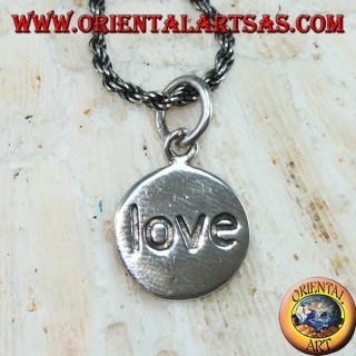 Ciondolo in argento  medaglietta dell'amore Love