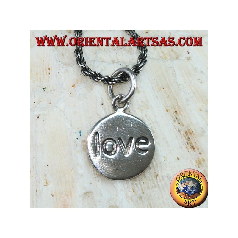 Colgante en medallón de plata del amor