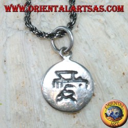 Colgante en medallón de plata del amor