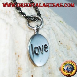 Pendant in silver medallion of love