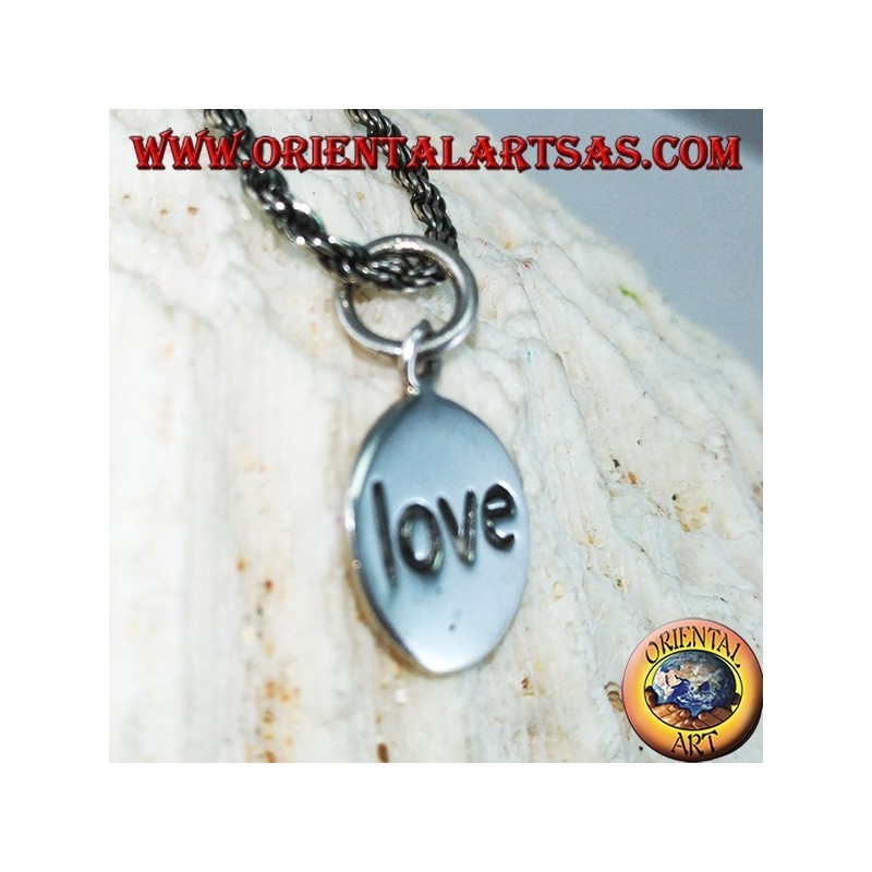 Pendant in silver medallion of love