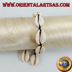 Pulsera tobillera y doble uso de conchas cauri cauri, ajustable