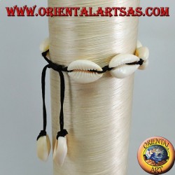 Anklet and bracelet double use of cowrie cauri shells, adjustable