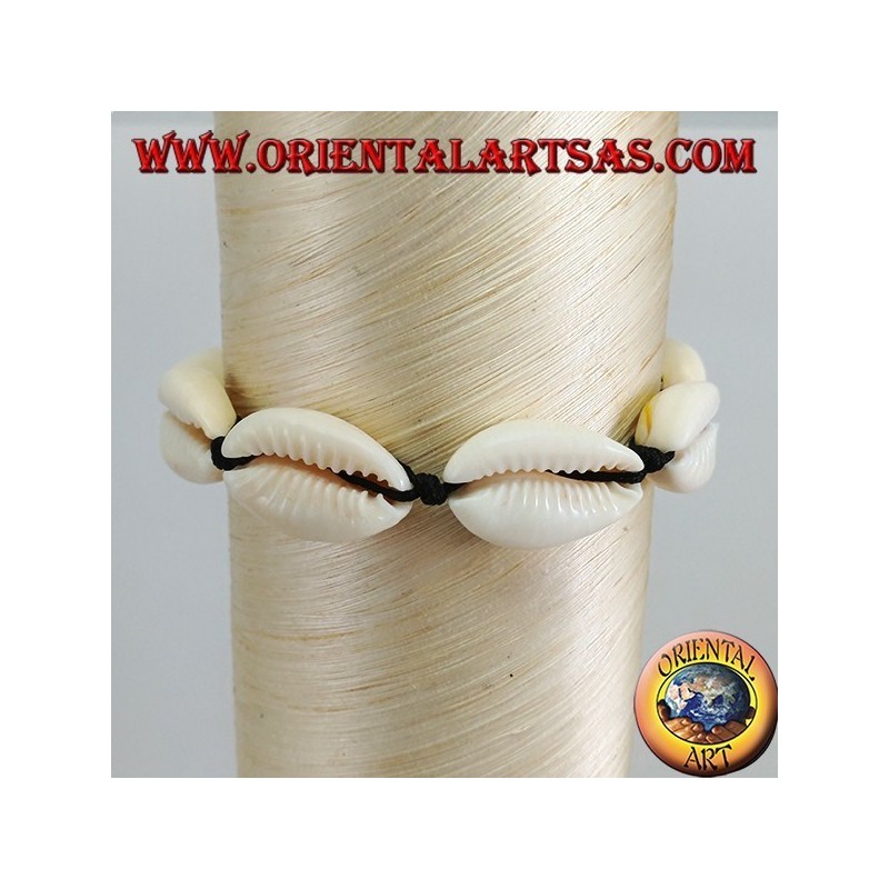 Fußkettchen und Armband Doppeleinsatz von Kauri Cauri Muscheln, verstellbar