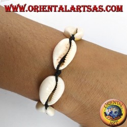 Fußkettchen und Armband Doppeleinsatz von Kauri Cauri Muscheln, verstellbar