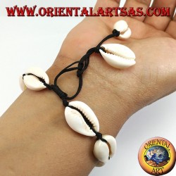 Bracelet de cheville et bracelet double usage de coques de cowrie cauri, réglable