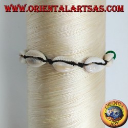 Pulsera para tobillera y doble uso de conchas de cauri cauri, ajustable con bolas rasta