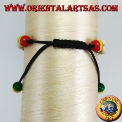 Pulsera para tobillera y doble uso de conchas de cauri cauri, ajustable con bolas rasta