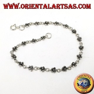 Bracelet de petites fleurs en argent 925