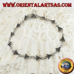 Pulsera de plata con nudo tyron