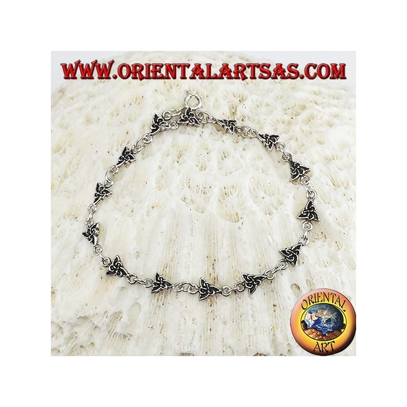 Pulsera de plata con nudo tyron