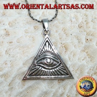 Silver pendant, eye of providence