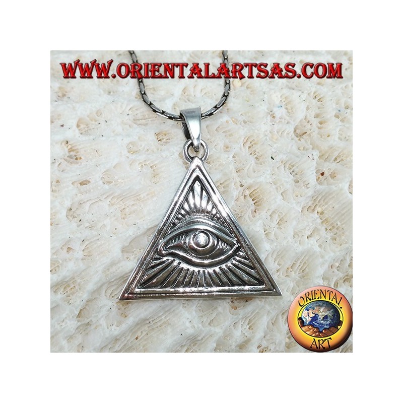 Colgante de plata, ojo de la providencia