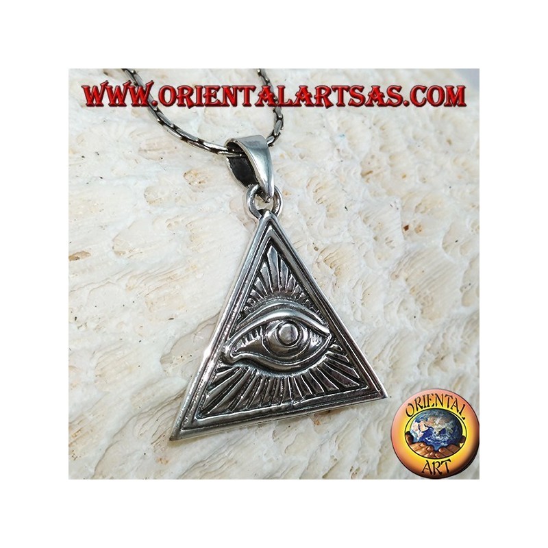 Colgante de plata, ojo de la providencia