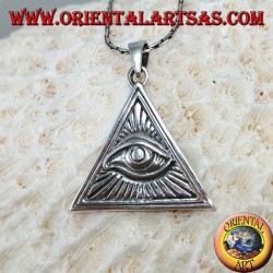 Silver pendant, eye of providence