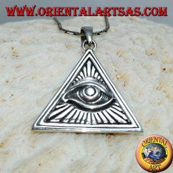 Pendentif en argent, œil de la providence