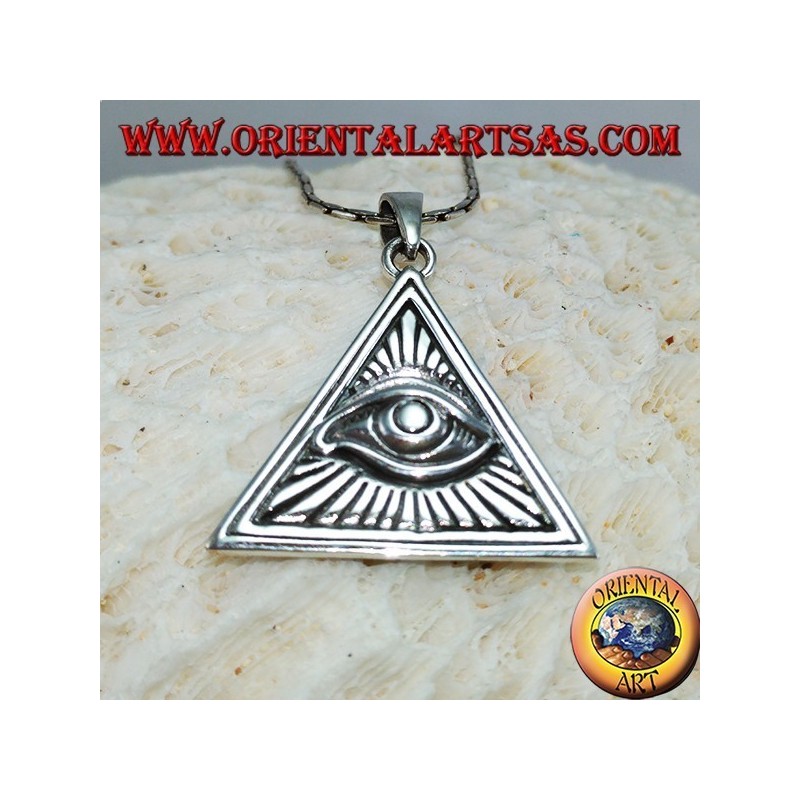 Pendentif en argent, œil de la providence