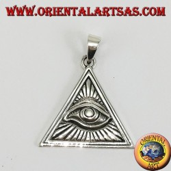 Colgante de plata, ojo de la providencia