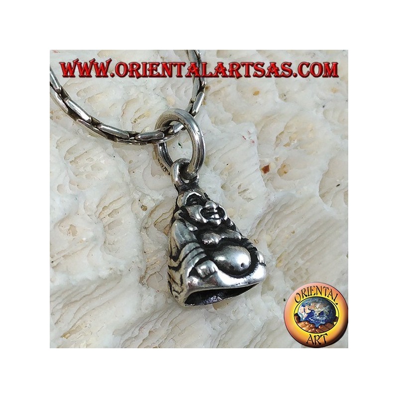 Pendentif en argent Bouddha de petite abondance double face