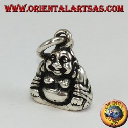 Pendentif en argent Bouddha de petite abondance double face
