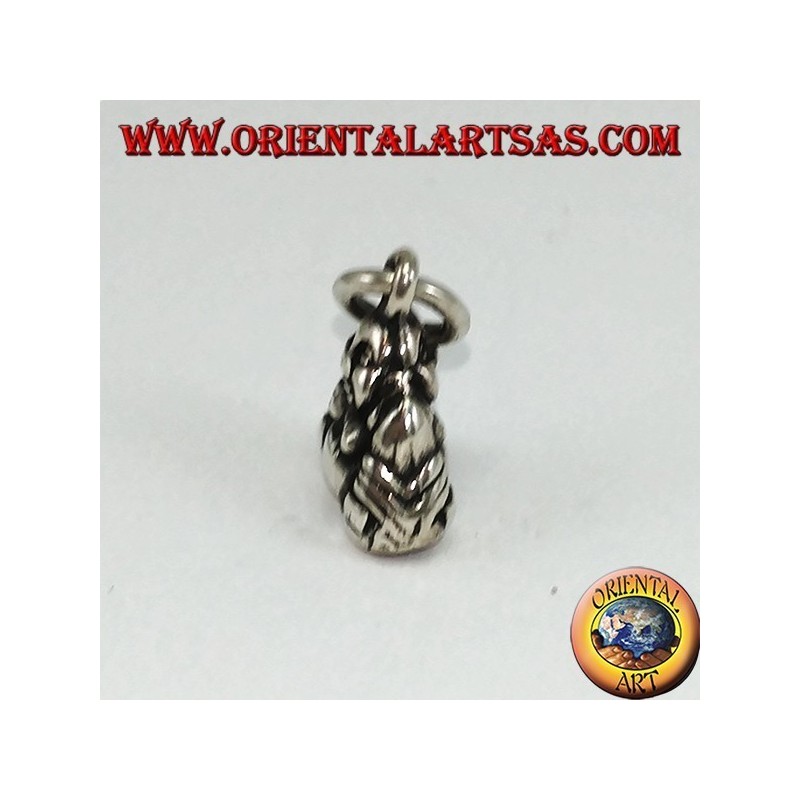 Silver pendant Buddha of small double-sided abundance