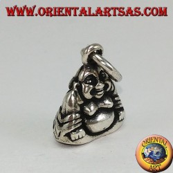 Colgante de plata Buda de pequeña abundancia de doble cara