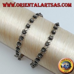 Collana in argento lavorazione a fiorellini ( girogola )