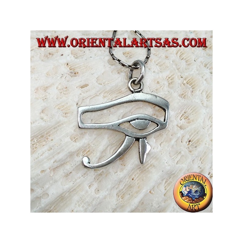 silver pendant eye of Horus and Eye of Ra