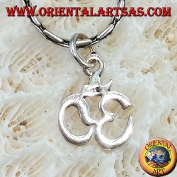 Pendentif en argent OM Oṁ Óm et syllabe sacrée Aum (petit)