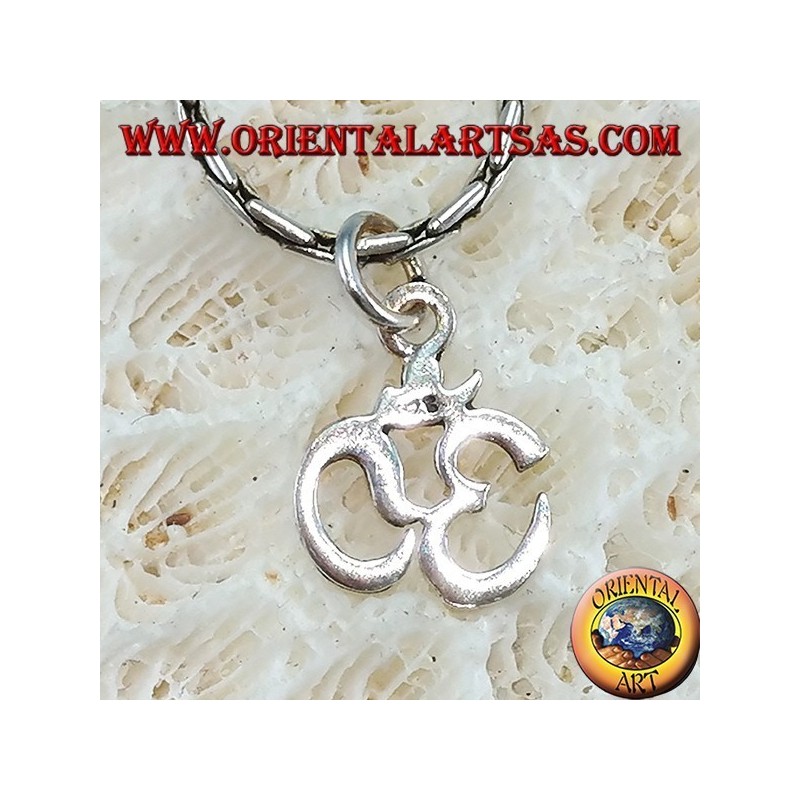 Colgante de plata OM Oṁ Óm y sílaba sagrada Aum (pequeña)
