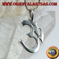Colgante de plata Oṁ Óm E Aum Sillaba (medium simple)