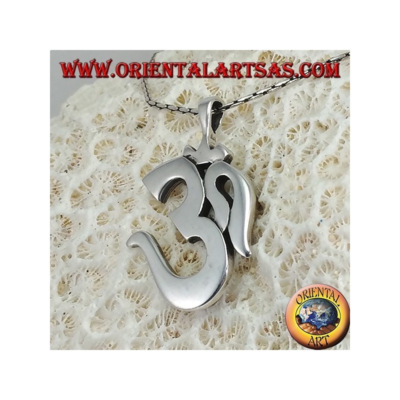 Ciondolo Om Argento 925 Grande | Simbolo Aum Spirituale | Oriental Art