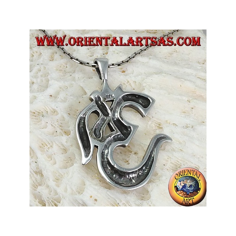 Ciondolo Om Argento 925 Grande | Simbolo Aum Spirituale | Oriental Art