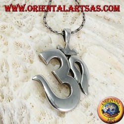Pendentif en argent Oṁ Óm E Aum Sillaba (simple grand)