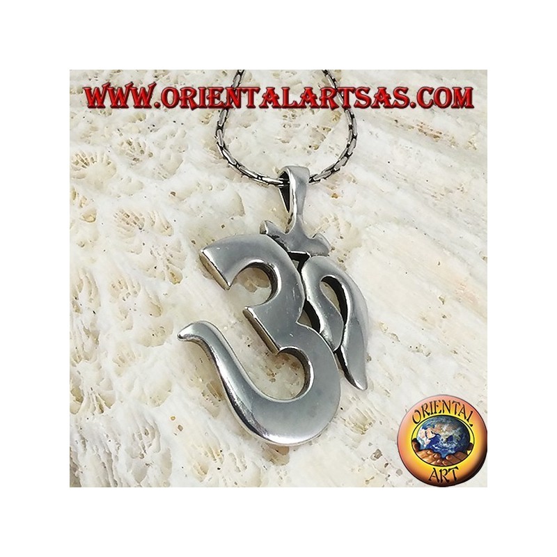 Ciondolo Om Argento 925 Grande | Simbolo Aum Spirituale | Oriental Art
