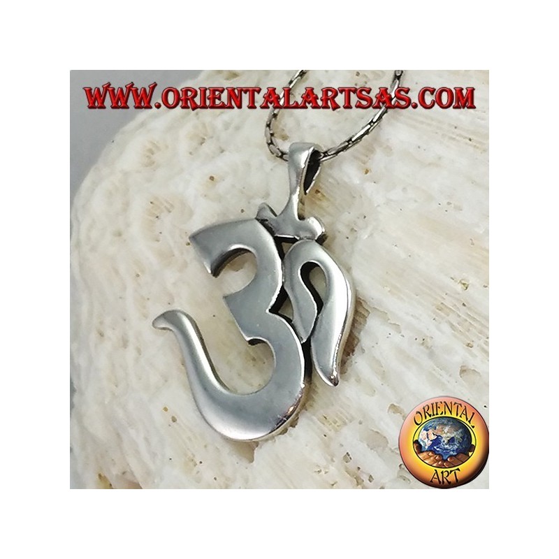 Ciondolo Om Argento 925 Grande | Simbolo Aum Spirituale | Oriental Art