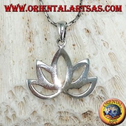 Pendentif en argent fleur de Lotus fleur sacrée pour l'hindouisme et le bouddhisme
