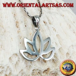 Colgante de plata flor sagrada flor de loto para el hinduismo y el budismo