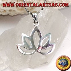Heilige Blume der silbernen Anhänger Lotus-Blume für Hinduismus und Buddhismus