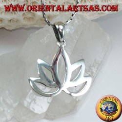 Silver pendant Lotus flower sacred flower for Hinduism and Buddhism