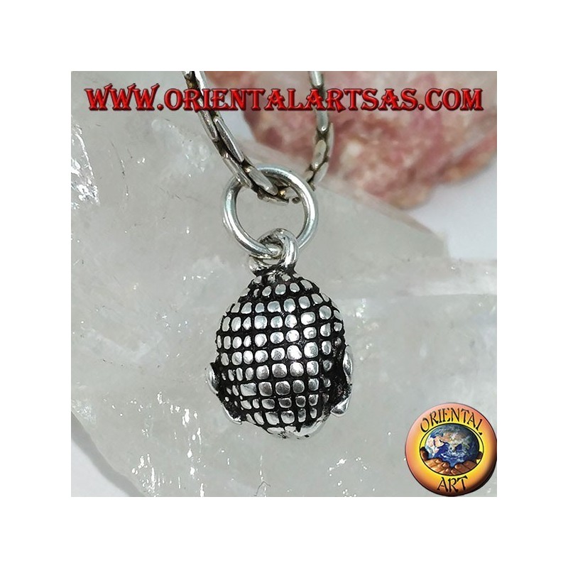 Ciondolo in argento testa di  Buddha raggiante