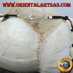 Gargantilla collar de conchas de cauri con cadena y mosquetón (ajustable)