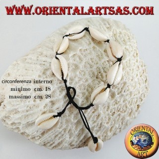 Pulsera tobillera y doble uso de conchas cauri cauri, ajustable